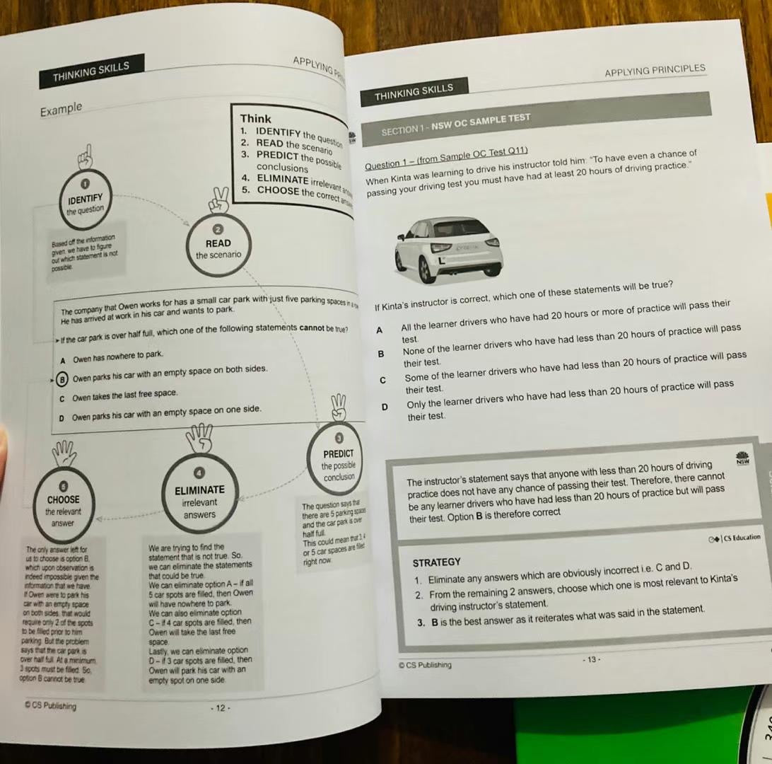 Opportunity Class Test Strategies by Categories (Thinking Skills/Mathematical Reasoning/Reading Skills)