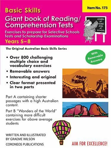 Basic Skills Giant Book of Reading / Comprehension Tests Years 5 to 8